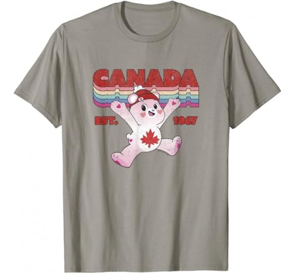 Care Bears Vintage True North Est. 1867 Retro Maple Leaf T-Shirt Care Bears Vintage True North Est. 1867 Retro Maple Leaf T-Shirt